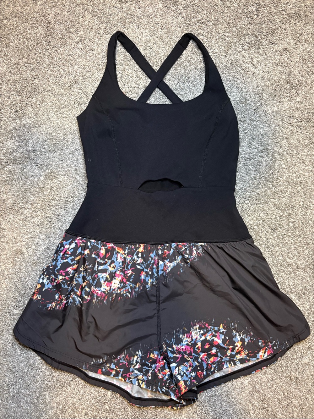 FP Movement Runsie -  One-Piece Romper with Colorful Skirted Shorts